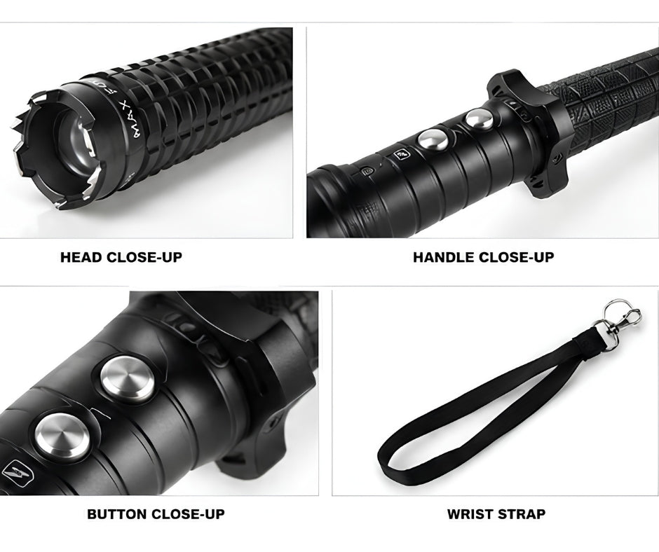 Tactical Defender Rechargeable Flashlight Stun Device